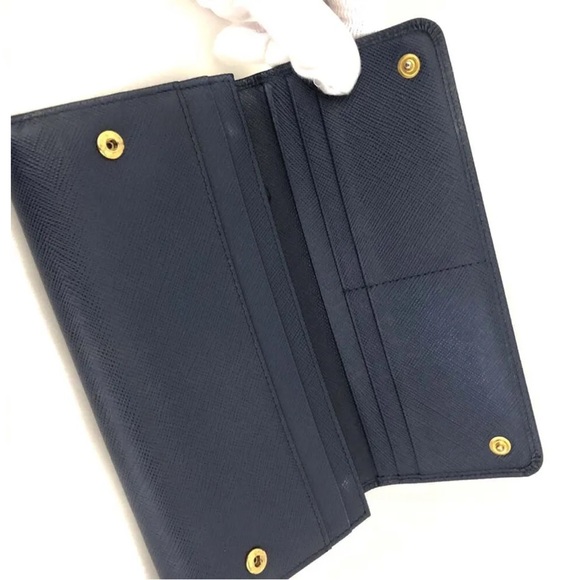 PRADA Saffiano Ribbon Leather Long Bifold Wallet - Picture 5 of 8